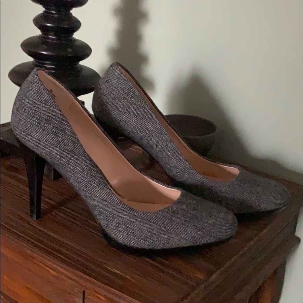 NWOB NINE WEST Wise Up 2 Herringbone Textile Heels - Picture 6 of 14